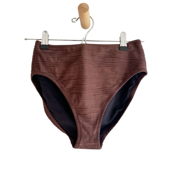 Gottex High Cut Textured Lined Swim Bikini Bottom - Picture 1 of 4
